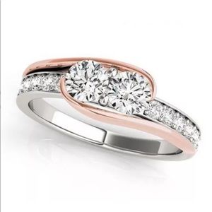 Jewelry - ❤️ RESERVED White Sapphire Rounds in 18k dipped Jewelry - ❤️ RESERVED White Sapphire Rounds in 18k dipped